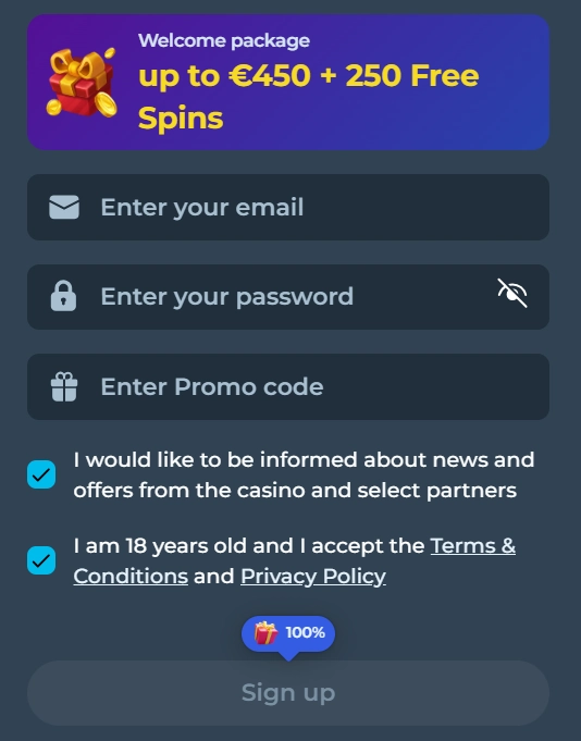 Registratieformulier Gigaspinz